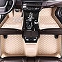 FOPXRO Custom Making Car Floor Mats for 90% Car Model Luxury Leather All Weather Waterproof Anti-Skid Full Coverage Liners (Beige)