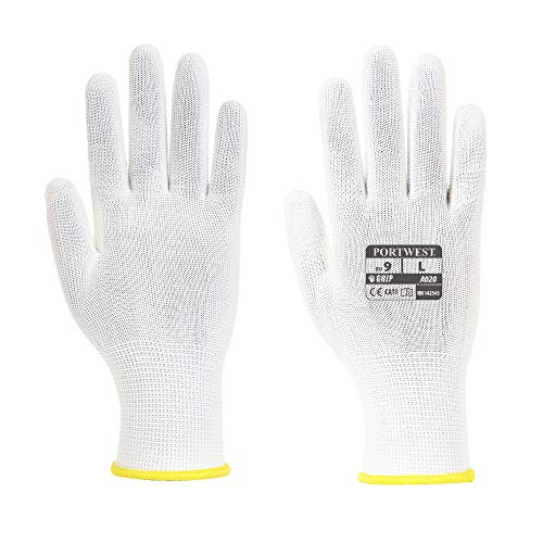 sUw - All Purpose Tactile Assembly Glove (960 Pairs) - White - Small