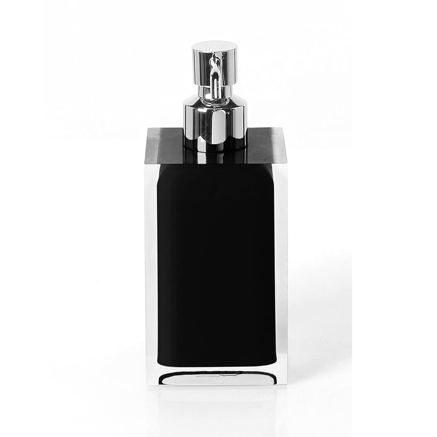 Gedy Bathroom Soap Dispenser, Resin, Black, 16.2 x 7 x 7 cm