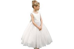 Satin Tulle Princess Dresses for Young Flower Girls