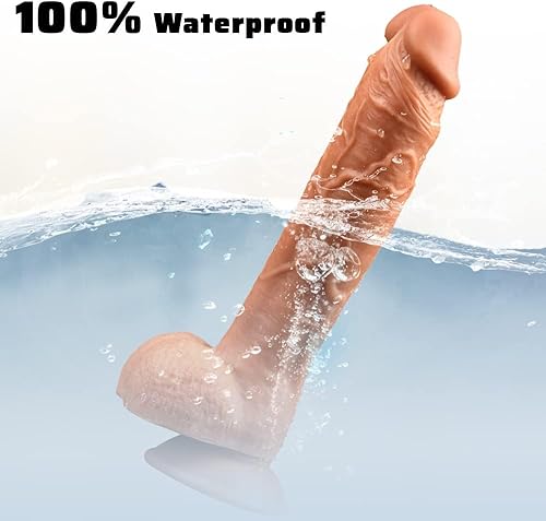 Miniatura 4 de Consolador enorme de silicona con potente succión, 10 pulgadas, realista, suave y flexible para mujeres, hombres y parejas