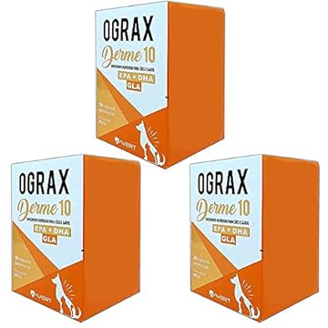 Combo 03un Ograx Derme 10 - Avert 30 Capsulas