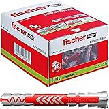 fischer DUOPOWER 6 x 50, Universaldübel, leistungsstarker 2-Komponenten-Dübel, Kunststoffdübel zur Befestigung in Beton, Ziegeln, Stein, Gipskarton uvm., ohne Schrauben, 100 Stück