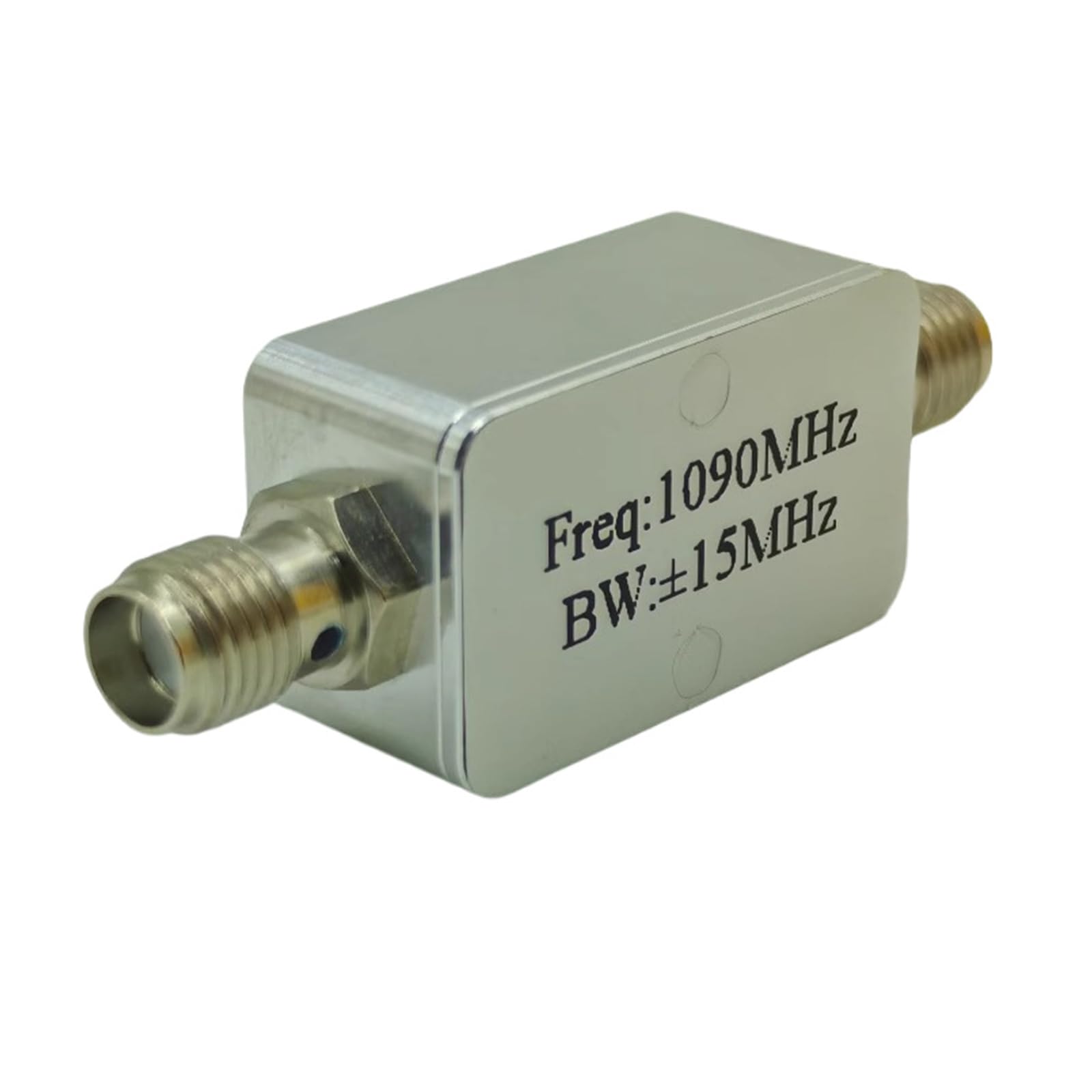Filtre passe-bande 416 MHz/1090 MHz avec coque en aluminium pour connecteur bas et haut