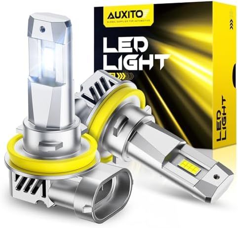 AUXITO H11/H8/H9 Bulb, 1000% Brighter, 1:1 Mini Size No Adapter N...