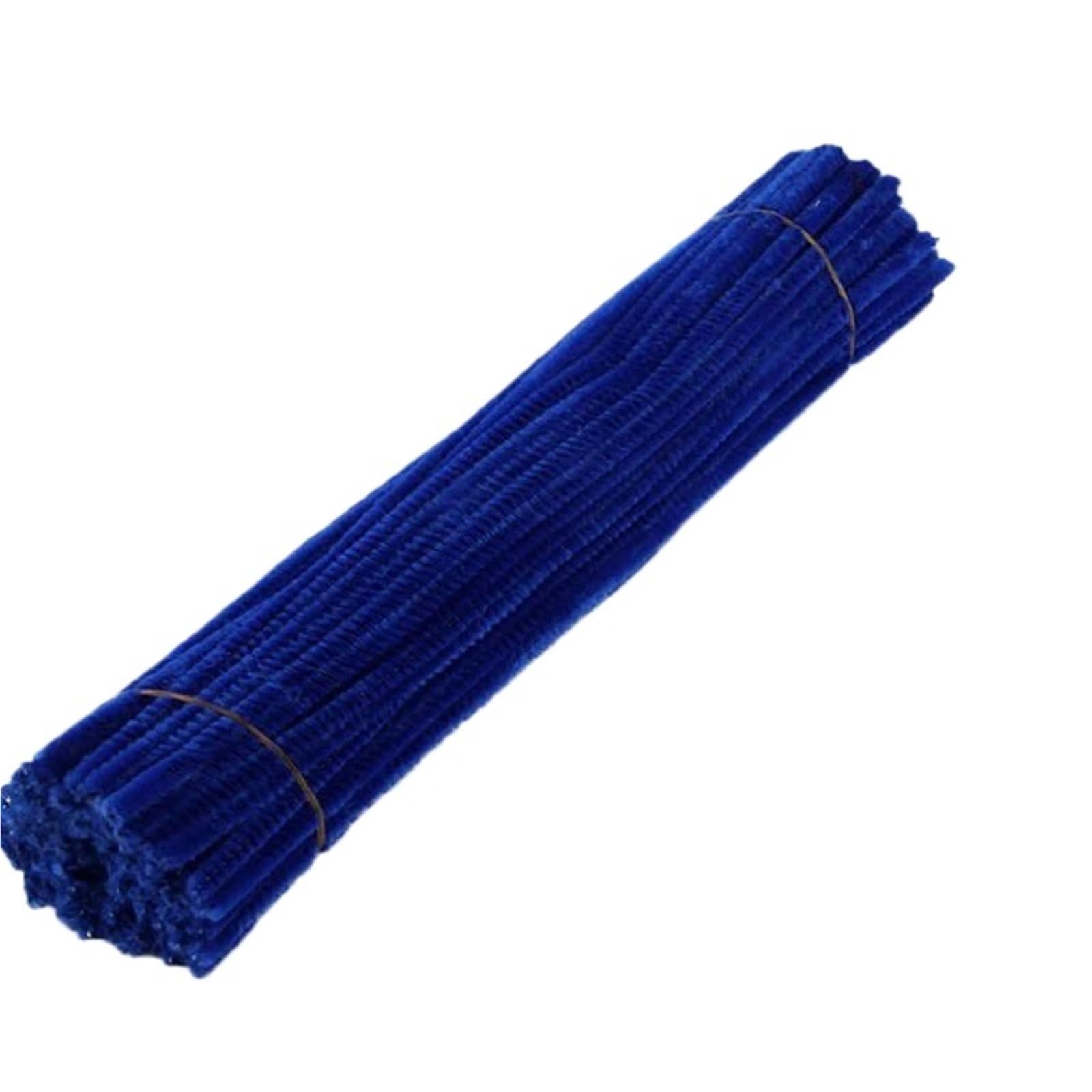 Scovolini Colorati Per Lavoretti 100/200/300/400/500pcs steli di ciniglia scovolini for bambini strisce di peluche for bambini giocattolo educativo artigianale forniture fai da te fatte a mano(Deep bl