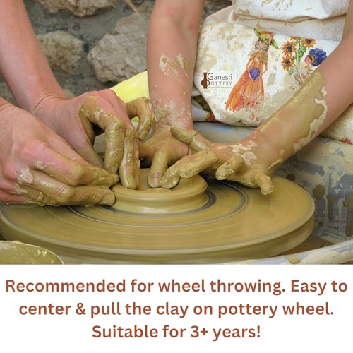 Image of Earthen Terracotta Ready to Use Natural Clay. Best for Pottery, Jewelry Making, Ecofriendly Ganesha Idol Making, Art and Craft Activities (1kg, Grey)