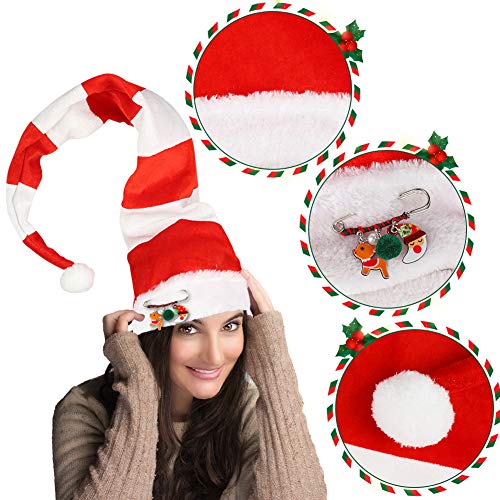 Snapklik.com : BigOtters Christmas Elf Hat, Extra Long Red And White