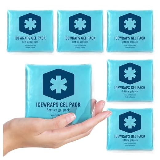 ICEWRAPS 3"x3" Mini Reusable Gel Ice Packs - Hot Cold Pack for Injuries, Kids Ice Packs for Boo Boos - 6 Pack