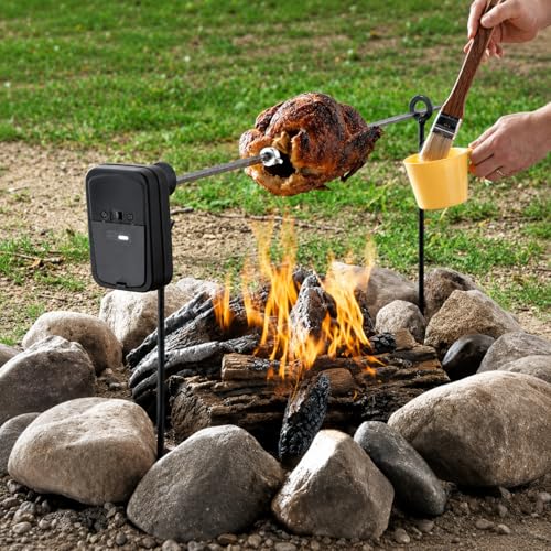 Woodeze Grizzly Spit Campfire Rotisserie System