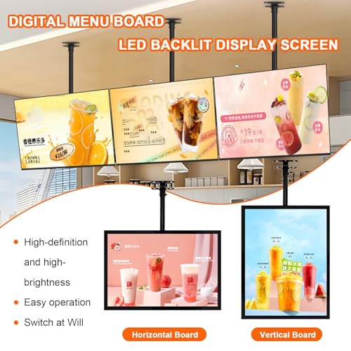 Tablero de menú LED con ajuste horizontal y vertical para colgar 4