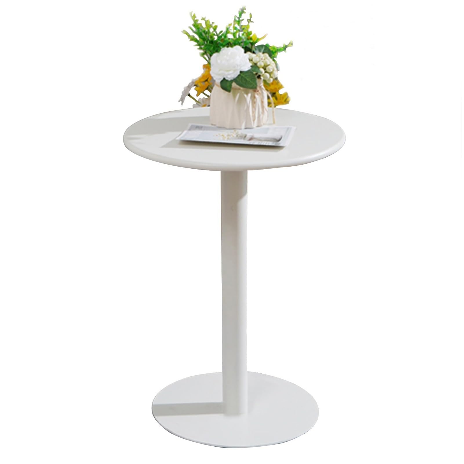 SWENEEN Bistro Table Modern Bar Table, Round Breakfast Dining Desk Coffee Tea Table, Cocktail Counter Pub Snack Tables For Living Room, Bedroom, Balcony,40x40x50cm