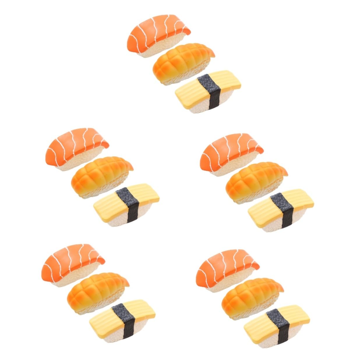 Sosoport 15piezas Juguetes para Perros De Natural De Diseño De Sushi Interactivos y Resistentes Juguetes De Masticación para Cachorros para Limpieza