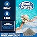 Pool Patch Gray Pool Tile Adhesive Thinset Repair Kit 3 lb - Easy to Mix and Apply Setting Formula - Perfect to Glue Pool Tile - Quick-Drying, Extra Strong Bond - (coverage: approx. 6 sq. ft)