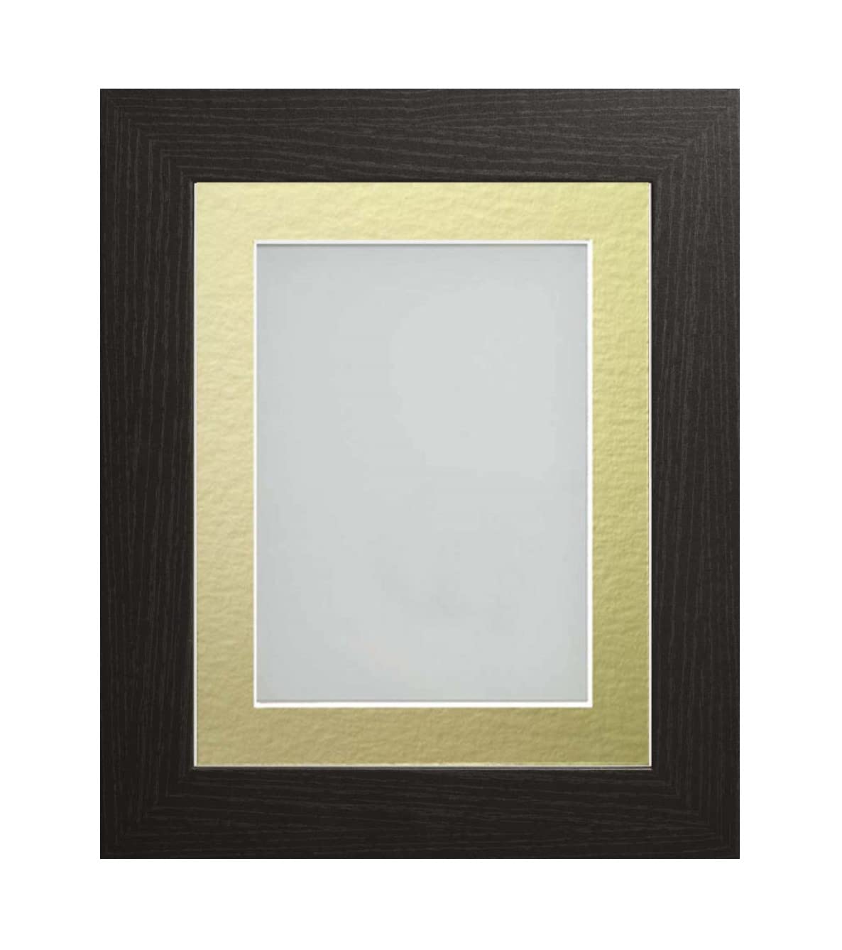 Frame Company Watson Black Picture Photo Frame fitted with Perspex, 20x16 inch with Gold Mount for image size 15x10 inch