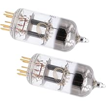 12AU7-S Vacuum Tube Pair for ECC82/12AU7 Audio or Preamplifier, Low Noise Glass Electron Tube Replacement for DIY HiFi Sound Upgrade with Warm Midrange and Vibration Resistance