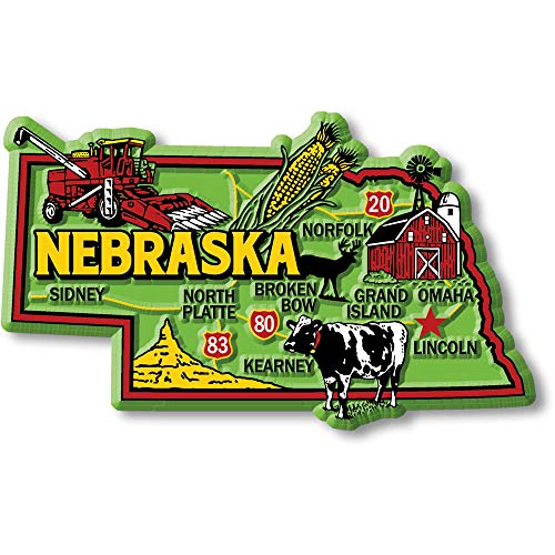 Imán decorativo Nebraska Classic Magnets 3.9 x 2.3 pulg