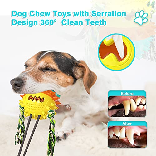 image for CPFK Dog Toys for Aggressive Chewers Suction Cup Tug of War Interactiv