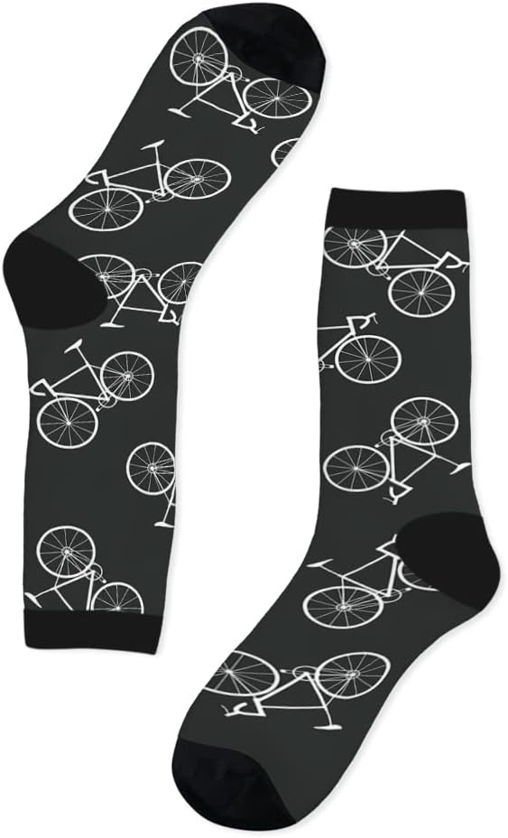 AOYEGO Glowing Light Bulb Garland Funny Socks Novelty Casual Crew Socks Contrast Color Design for Women Men Gift