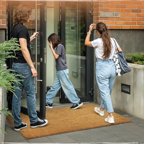 SG Traders Natural Coir Mat - Heavy Duty Outdoor Doormat, Durable Coconut Fibre Matting, Cut to Size Coir Door Mat for Entrance, Weather Resistant and Non Slip Backing for Stability (45cm x 75cm) - Cosy Home Interiors SG Traders Natural Coir Mat - Heavy Duty Outdoor Doormat, Durable Coconut Fibre Matting, Cut to Size Coir Door Mat for Entrance, Weather Resistant and Non Slip Backing for Stability (45cm x 75cm) - Image 2