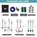 Slsy Ninja Warrior Obstacle Course for Kids, 50FT Durable Ninja Slackline Kit with 8 Accessories, Playset Equipment for Boys & Girls with Swing, Climbing Net, Ladder & Monkey Bars