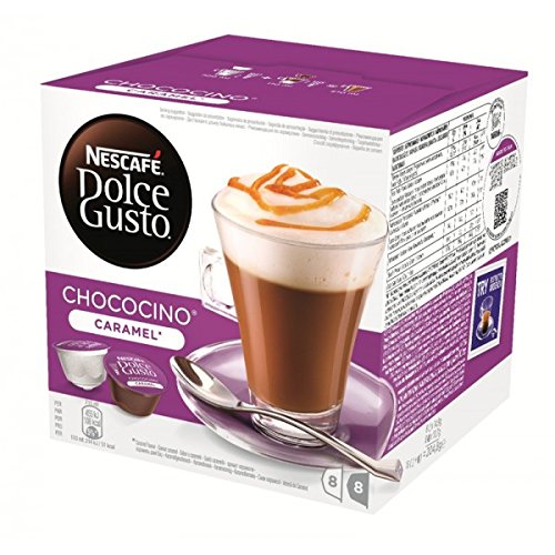 Amazon.com: Nescafe DOLCE GUSTO Pods / Cápsulas - CHOCOCINO CARAMEL \u003d 16  unidades (paquete de 3) : Comida Gourmet y Alimentos