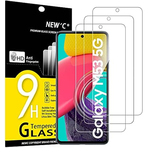 NEW'C 3 Piezas Protector Pantalla Samsung Galaxy M53 5G Cover