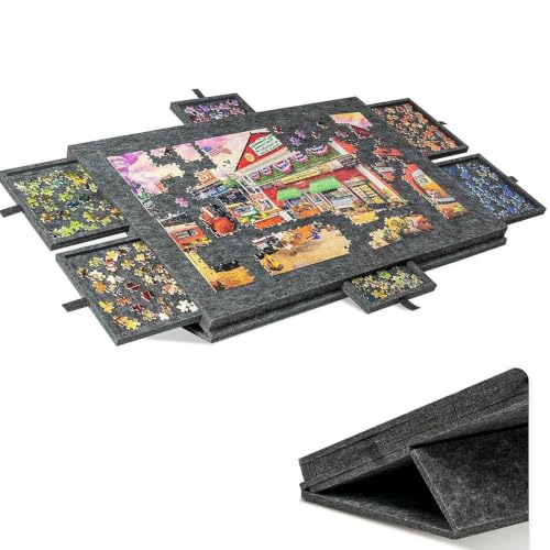 Tilting Jigsaw Puzzle Board Lightweight Non-Slip Felt Jigsaw Board for 1000 Pieces