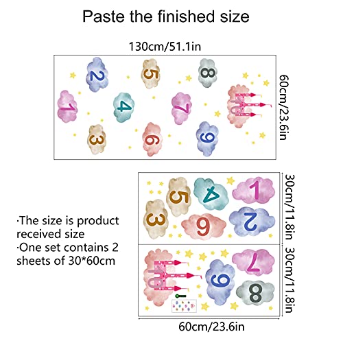 Image of HUANLE Kids DIY Lattice Floor Sticker Hopscotch Footprint Room Decor Number Brain Games Sticker Digital Pathway Art Floor Tile Decals Puzzle Games Party Social Decor for Baby Room Classroom Nursery
