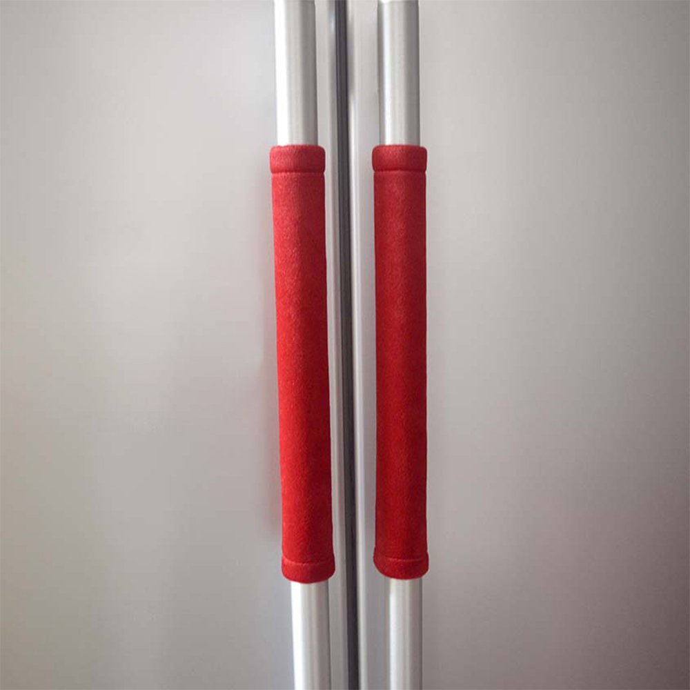 FLYPARTY 2X Refrigerator Door Handle Covers Protective Electrical Kitchen Appliances Gloves Fridge Microwave Dishwasher Door Cloth Protector - Catches Drips,Smudges,Fingerprints Dust Covers (Red)