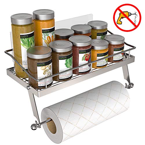 GeekDigg Adhesive Paper Towel Holder Wall Mounted for Kitchen 13 in, Bathroom Tissue