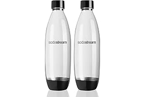 SodaStream Sparkling Water Bottles 1 Liter Reusable Twin Pack