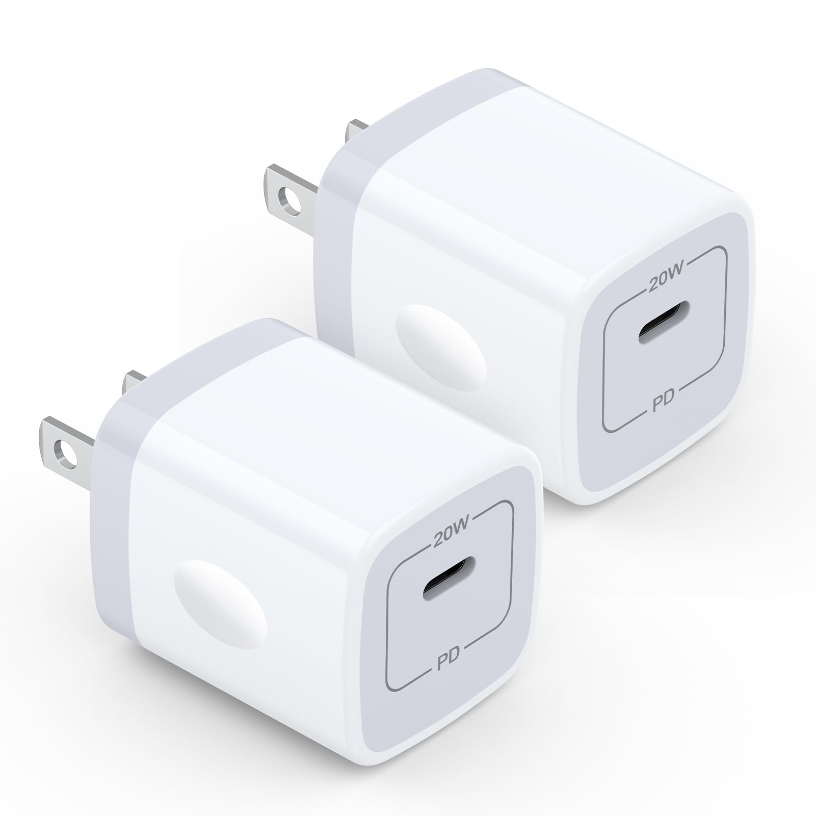 Samsung A16 Fast Charger Block Type C 20W USB C Wall Plug Adapter 2Pack for for Samsung Galaxy A25 A15 5G A35 A54 A55 A14 S24 FE S23 Ultra S22,iPhone 16 Plus/16/16 Pro Max/15/14/13,Pixel 9 Pro XL 8a 7