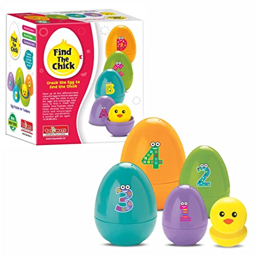 Image of toymate Find The Chick In Egg Nesting Toy - Helps In Motor Skills & Early Development Montessori Toy Games For Toddlers 1+ Years, Multi