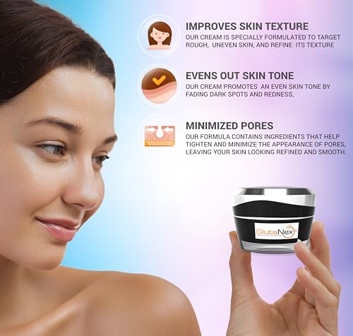 Image of Glutanex Advanced Fairness Night Cream for Glowing Skin | Brightening & Even Skin Tone Face Cream | Helps Reduce the Appearance of Dark Spots & Pigmentation | Nourishing Overnight Moisturizer for Women & Men | 29 g (Pack of 1)