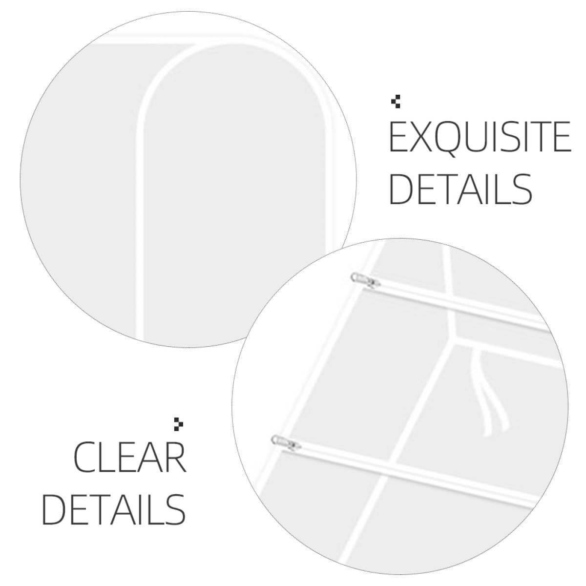 Funda para Ropa de Armario Transparente con Cremallera, Gran Capacidad y Plástico Resistente, Diseño Moderno y Minimalista para Hogares y Hoteles