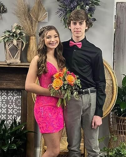 Sparkly Sequin Homecoming Dresses for Teens Spaghetti Straps Sexy Short Tight Backless Cocktail Party Gowns4