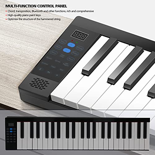 88 Touches à Main Roll Up Piano,Piano à Clavier Portable Rechargeable USB avec Pédale/Bluetooth, Claviers électroniques… - Les Beatles, Paul McCartney, John Lennon, RIngo Starr, George Harrison 88 Touches à Main Roll Up Piano,Piano à Clavier Portable Rechargeable USB avec Pédale/Bluetooth, Claviers électroniques… – Image 5
