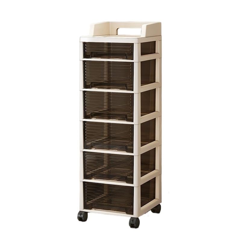 Armario de almacenamiento multicapa de estilo japonés con cajones gruesos para dormitorio y sala de estar, armario moderno con dimensiones de 27 x 34,5 x 100,2 cm