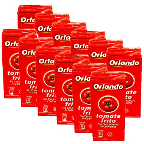 Tomato Sauce Orlando Tomate Frito Sofrito Base Fritos Smooth Pasta Sauce Gluten Free & Vegan 350g Pack of 12
