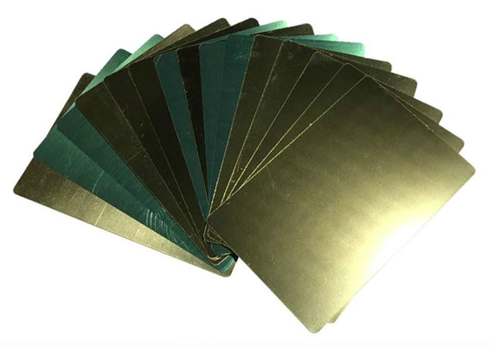 Plaques de laiton for électroplacage Hull Cell - 100 plaques de cathode à revêtement simple face for expériences d'électroplacage,(0.2mm*100mm*65mm)