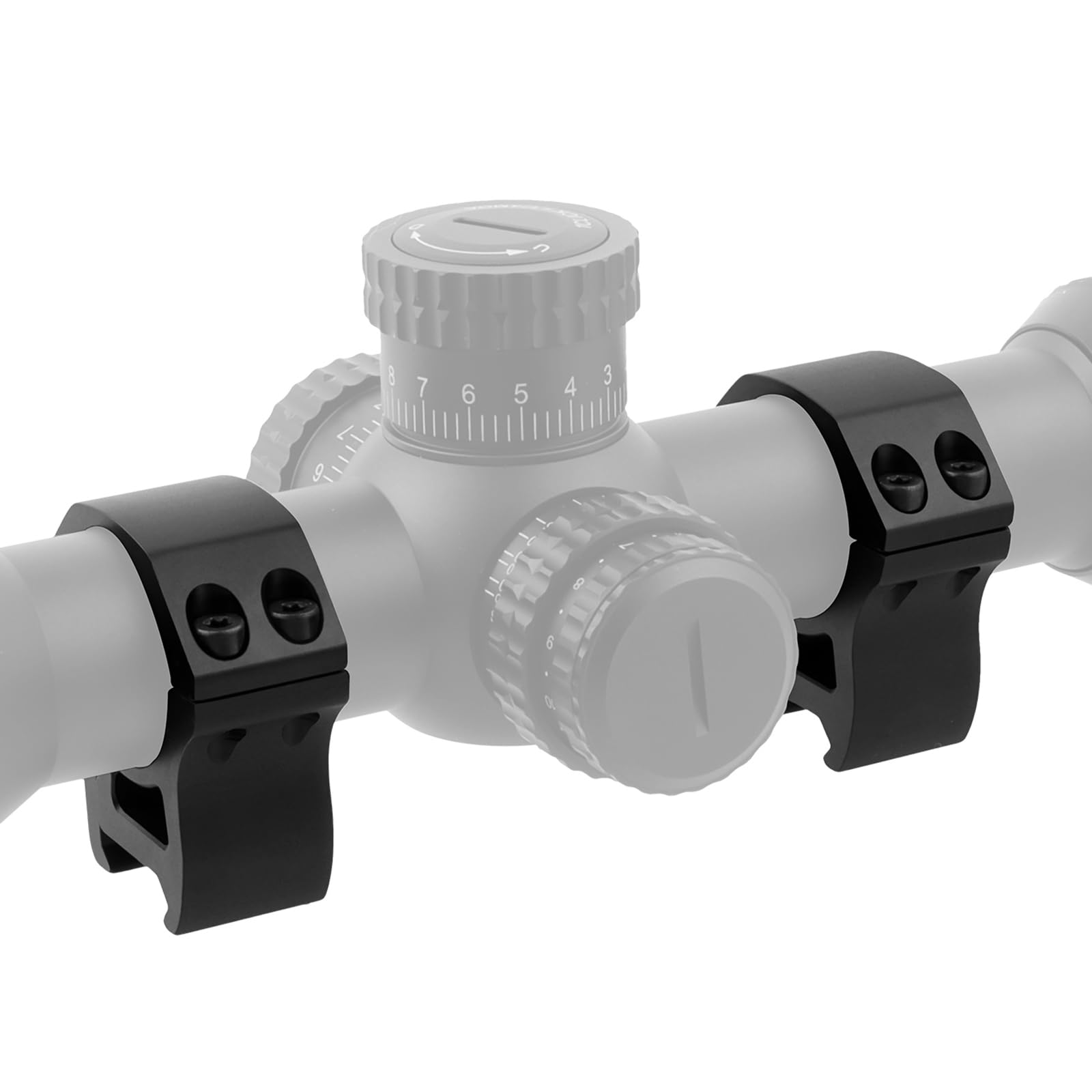 30 mm Teleskopring, Mittelgroßer Monokular Montagering, Passend für 21 mm Picatinny Schiene, 1,10 Zoll Mittelhöhe, Leichter Optik Montageadapter, Sucheradapter für 30 mm Rohre, 2 PCS