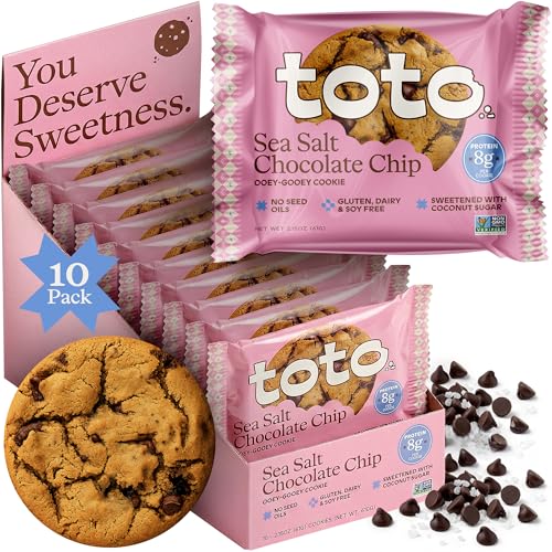 Toto Soft-Baked Protein Cookies Sea Salt Chocolate Chip 8g Protein 10-ct