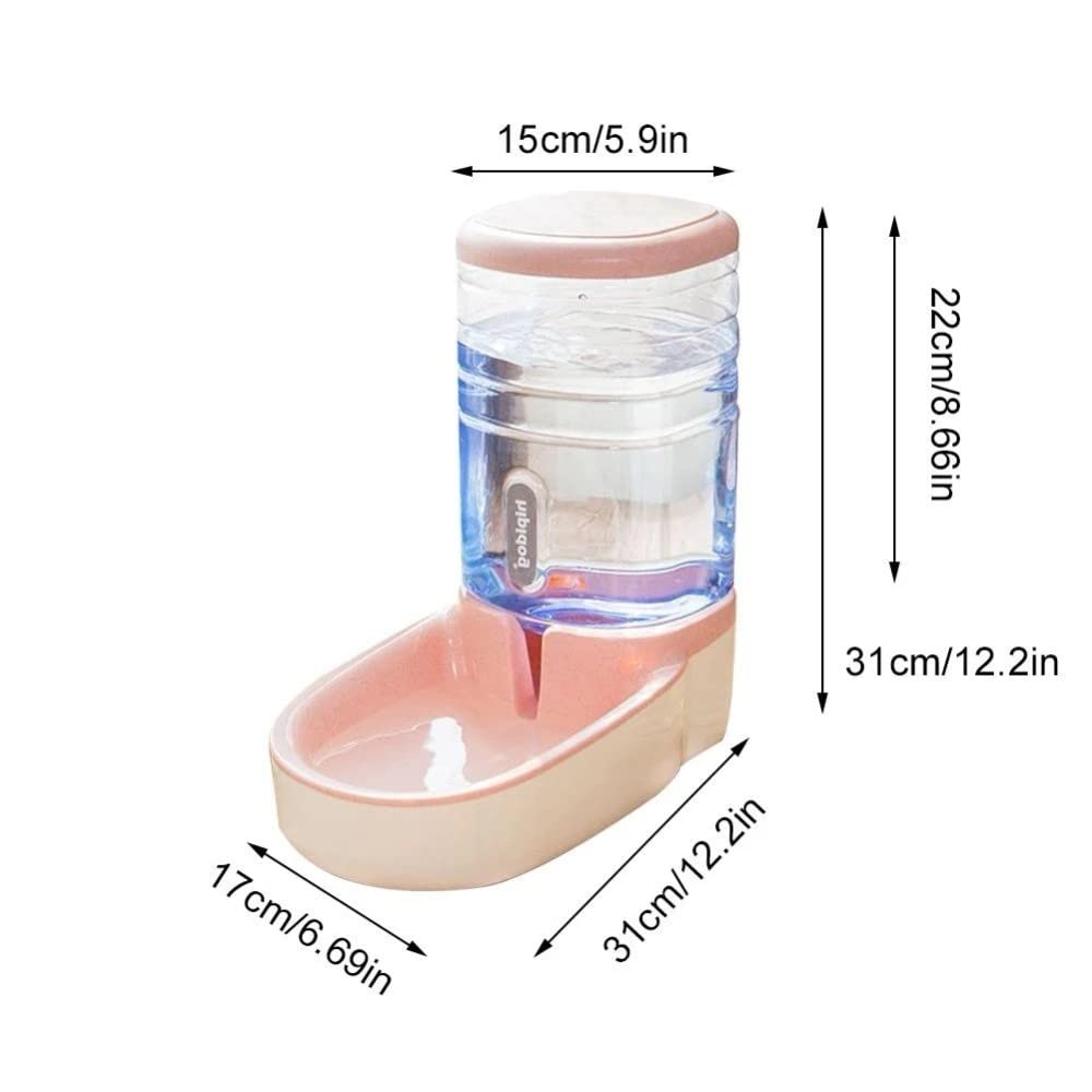 3.5L x 2 Piezas Dispensador Comida y Agua de Perros, Comedero Automático, Dispensadores de Pienso para Mascotas,Pink