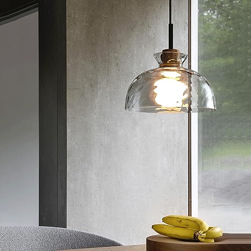 Suspension de plafond à base E27 avec abat-jour en verre moderne - 3