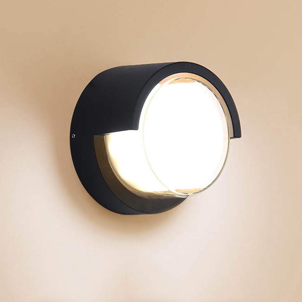 Mengjay 5 W LED Wall Lamp Wall Light Indoor and Outdoor Light Wall Warm White Aluminium Outdoor Wall Light Black Down Light Wall Light for Outdoor Garden Balcony Hallway