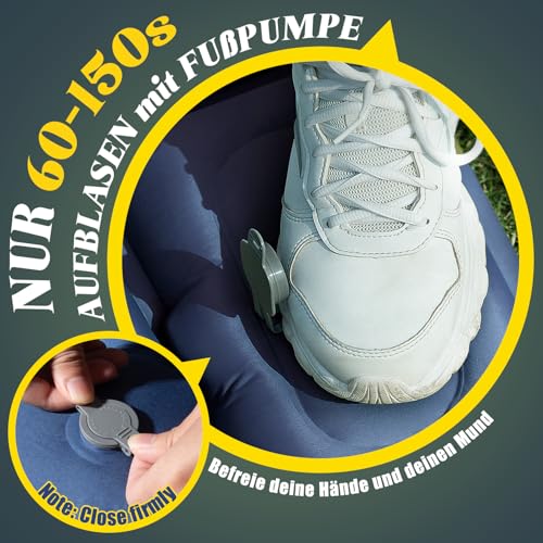 Myxslop XYM-004 Doppel Isomatte Selbstaufblasend 12cm mit Kissen