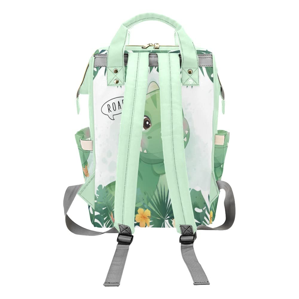 Grandkli Jungle Cartoon Animal Personalized Diaper Bag Multi-Function Backpack Nappy Bag Travel DayPack for Unisex, One Size