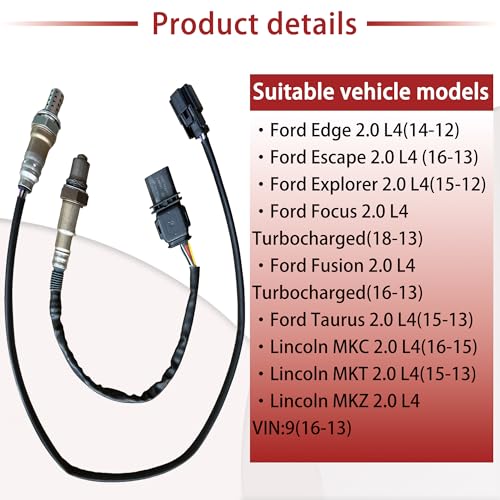 Sensor de oxígeno para Ford y Lincoln 2.0L motor 2 piezas miniatura 4