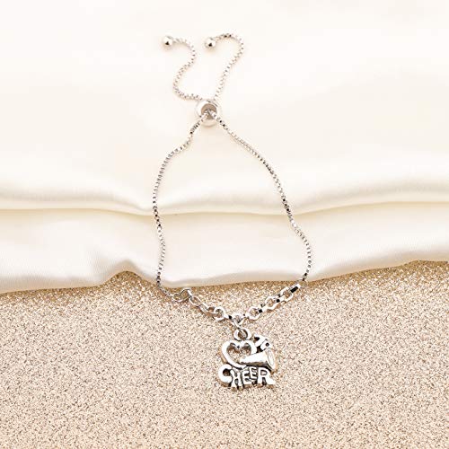Cheer Charm Slider Bracelet - Cheer Jewelry for Cheerleaders & Coaches3
